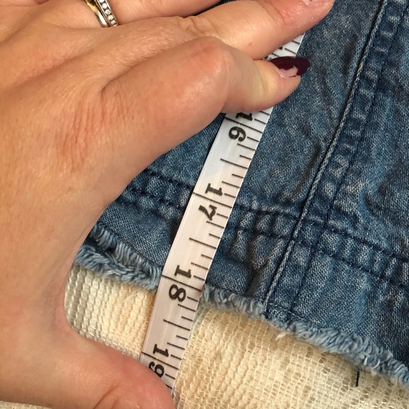 Anthropologie Pilcro and the letterpress chambray panel fringe skirt - Picture 5 of 10